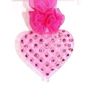  Fuschia 3 inch Heart with Treasure Chest 