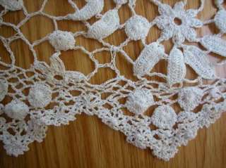 Lims Vintage Cotton Hand Crochet Tablecloth 58x78 White  