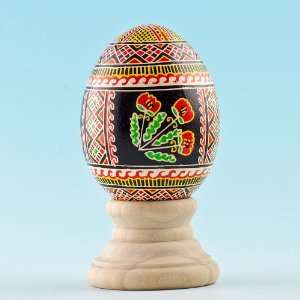    Poppy Pysanky Egg, Ukrainian Egg, Easter Egg