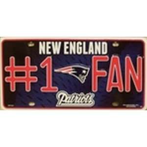 New England Patriots #1 Fan License Plates Plate Tag Tags auto vehicle 