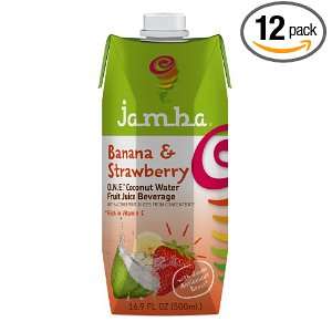 Jamba Banana and Strawberry Coconut Water Fruit Juice, 16.9 Ounce(Pack 