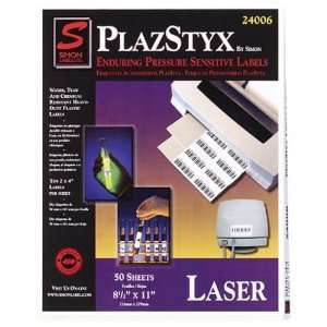  Simon PlazStyx Laser Label,8.5 Width x 11 Length   50 