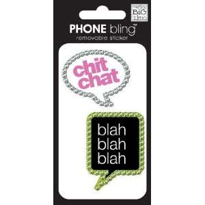   My Big Ideas Phone Bling Removable Cell Phone Embellishment, Chit Chat