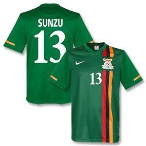  2012 Zambia Home Jersey + Sunzu 13