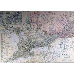  Blackie 1882 Antique Map of Ontario & part of Quebec 