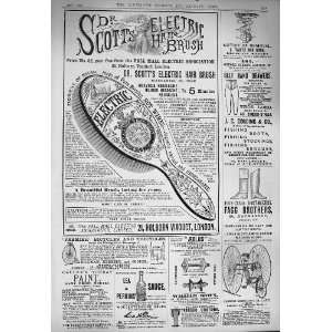   1884 Advertisement Scott Electric Hair Brush Cording