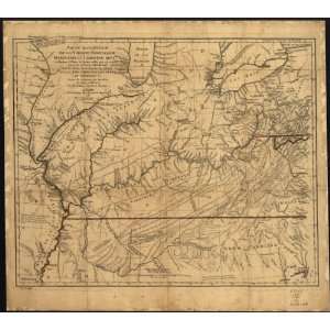  1781 map of Ohio River Valley