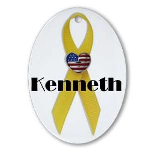 Military Backer Kenneth (Yellow Ribbon) Oval Ornament 