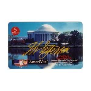  Collectible Phone Card 5u Thomas Jefferson Memorial 