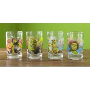  Shrek The Third 2007 McDonalds Glasses Complete Set of 4 