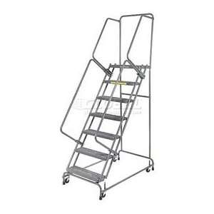  Grip 24W 6 Step Steel Rolling Ladder 14D Top Step  Lock Type 