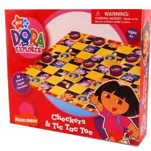  Nickelodeon Checkers & Tic Tac Toe Game Dora Toys & Games