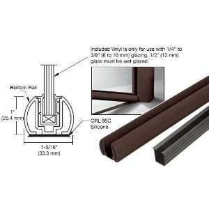  CRL Bronze AWS 72 Bottom Rail Kit With Glazing Vinyl by 