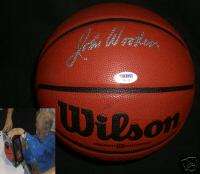 John Wooden Signed Autod UCLA Basketball PSA/DNA COA  