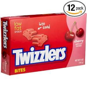 Twizzlers Bites, Cherry, 5 Ounce Boxes (Pack of 12)  