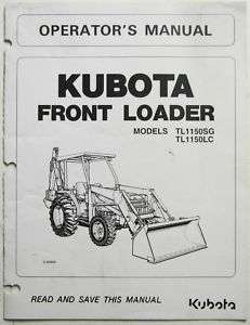 Kubota Front Loader Operators Manual OEM  