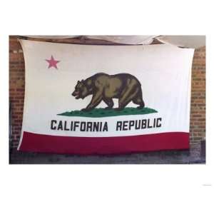  California Republics Bear Flag on a Wall in Coloma 