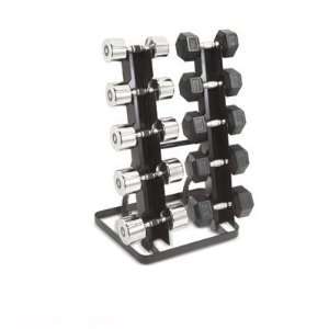  Vertical Twin Tower 5 Pair Rack Hold Any Style Dumbbell 