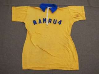 Vintage WW2 US Navy Medical Unit Sports Jersey T Shirt w/ Talon Zipper 