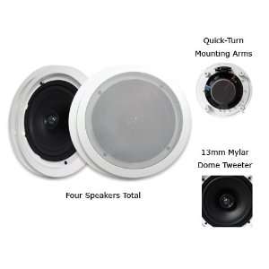   4PKG (4) 175 Watt 8 2 Way In Wall/Ceiling Home Speakers Electronics
