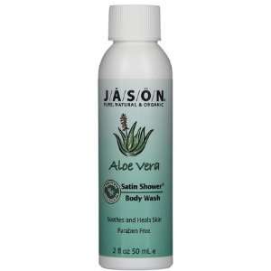  Jason Satin Shower Body Wash, Aloe Vera, 2 oz, Travel Size 