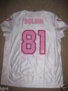 Anquan Boldin #81 Arizona Cardinals Pink Jersey Womens LG NEW  