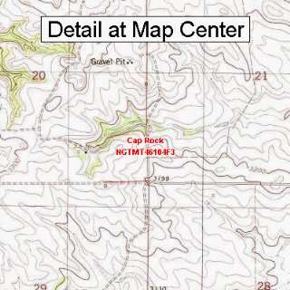  USGS Topographic Quadrangle Map   Cap Rock, Montana 