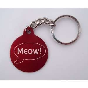  Laser Etched Meow Key Chain