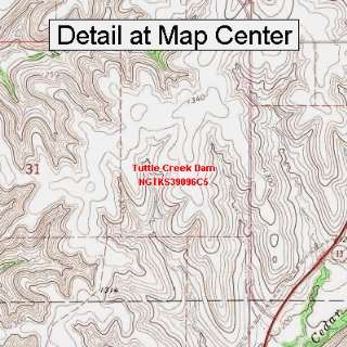  USGS Topographic Quadrangle Map   Tuttle Creek Dam, Kansas 