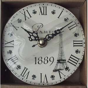  Quartz Clock Movement w 1889 Eiffel Tower Paris Face
