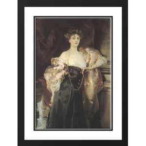 Sargent, John Singer 28x38 Framed and Double Matted Portrait of Lady 