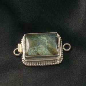  CHINESE TURQUOISE OLIVE AQUA BLACK CUSHION CLASP #2 