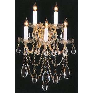   Theresa Chandelier Draped In Italian Crystal   Gold