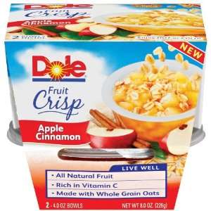 Dole Fruit Crisp Apple Cinnamon (Pack of 8)  Grocery 