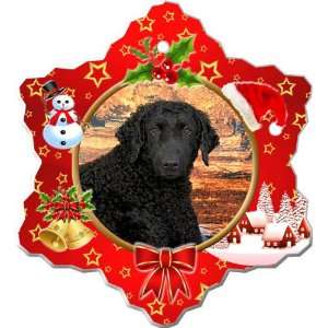 Curly Coated Retriever Porcelain Holiday Ornament