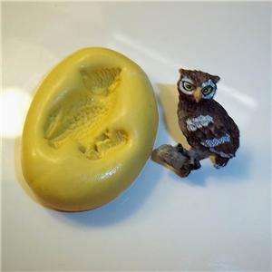 Owl Flexible Push Mold   Polymer Clay Sculpey   A117  