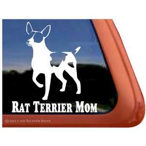 Rat Terrier Mom ~ Dog Vinyl Window Decal
