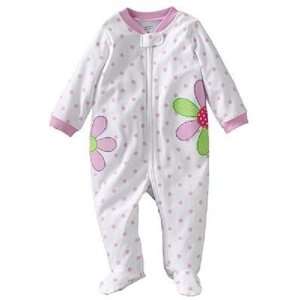 Carters Baby Girls One piece Footed Cotton Easy Entry Sleep & Play 