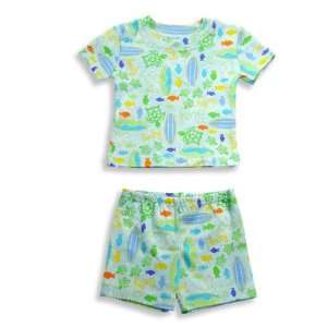 Pepper Toes by Baby Lulu   Infant Boys Short Sleeve Shortie Pajamas 