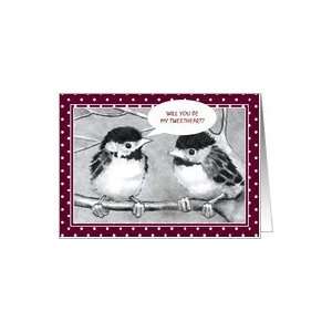  Valentine, Baby Birds, Will You Be My Tweetheart? Card 
