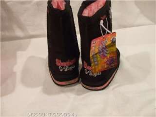   Box Skechers Twinkle Toes Light Up Black Boots Toddler size 5  