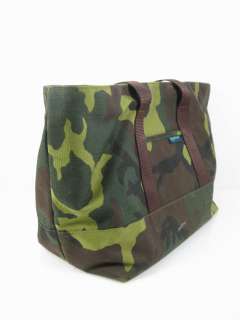 TWELVE Green Brown Camouflage Large Tote Handbag Purse  