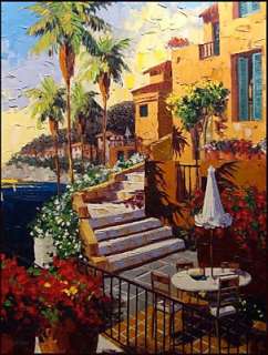  In Ville Franche on Canvas Hand Signed Limited Edition Art OB  