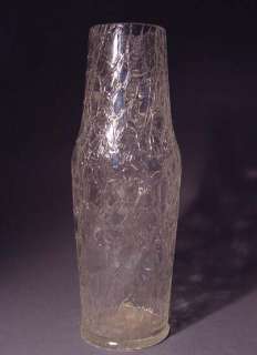LOETZ BOHEMAIN ART GLASS VASE w. ICE DÉCOR c. 1910  