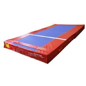  Tumbl Trak Red Folding Practice Mat with Blue Mesh, 5 Feet 