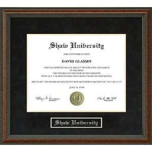  Shaw University Diploma Frame