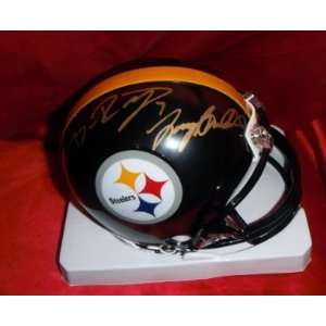 Terry Bradshaw & Ben Roethlisberger Hand Signed Autographed Pittsburgh 