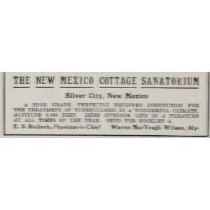   Cottage Sanitarium Silver City TB   Original Print Ad