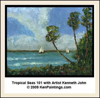 Seascape Oil Painting Tropical Seas Art Video Paint DVD  