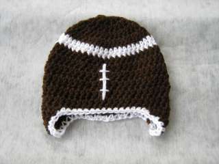 PATTERN Crochet Football Beanie/hat/cap 4 sizes  